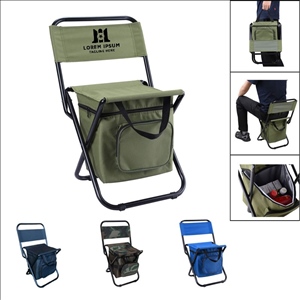 Portable Folding Camping Chair with Cooler Bag